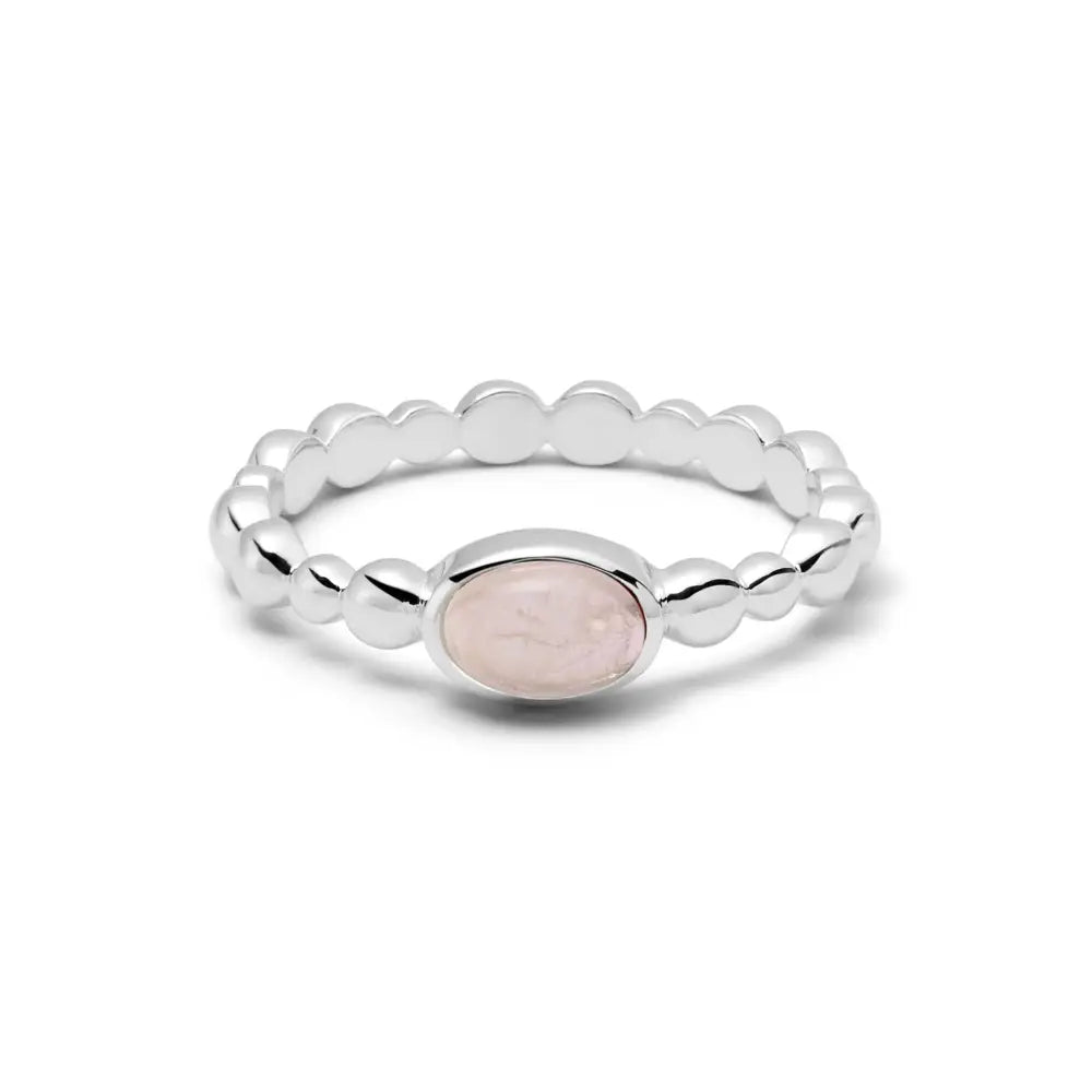 Healing Stone Bobble Ring Sterling Silver