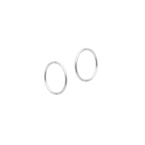 Hinged Sleeper Earrings: Sterling Silver or Gold Hoops (10Mm 13Mm 16Mm)