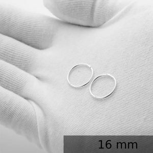 Hinged Sleeper Earrings: Sterling Silver or Gold Hoops (10Mm 13Mm 16Mm)