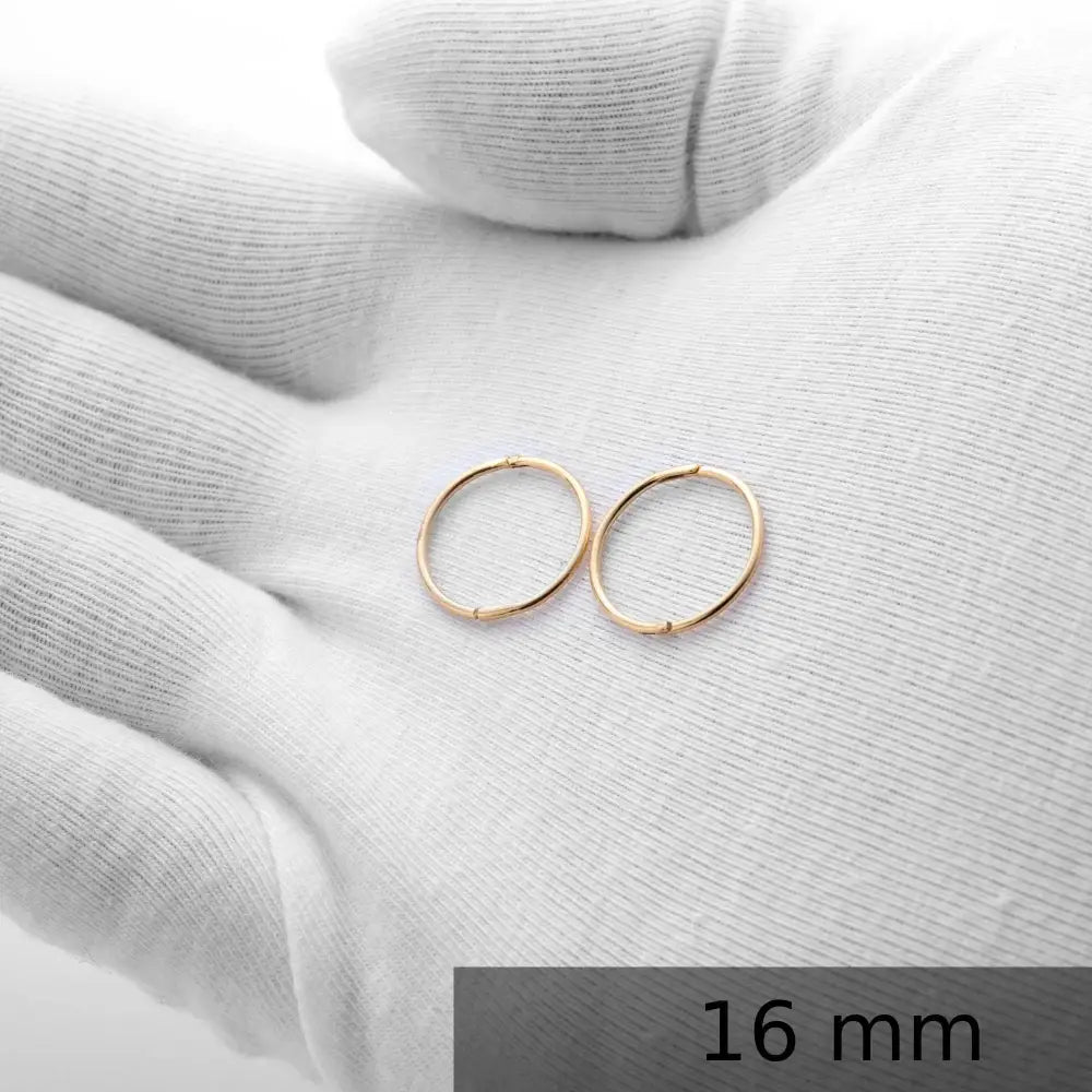 Hinged Sleeper Earrings: Sterling Silver or Gold Hoops (10Mm 13Mm 16Mm)