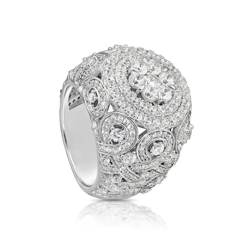Iced Out Sterling Silver Men's Ring – A Bold Statement Piece for Birthdays & Everyday Luxury.