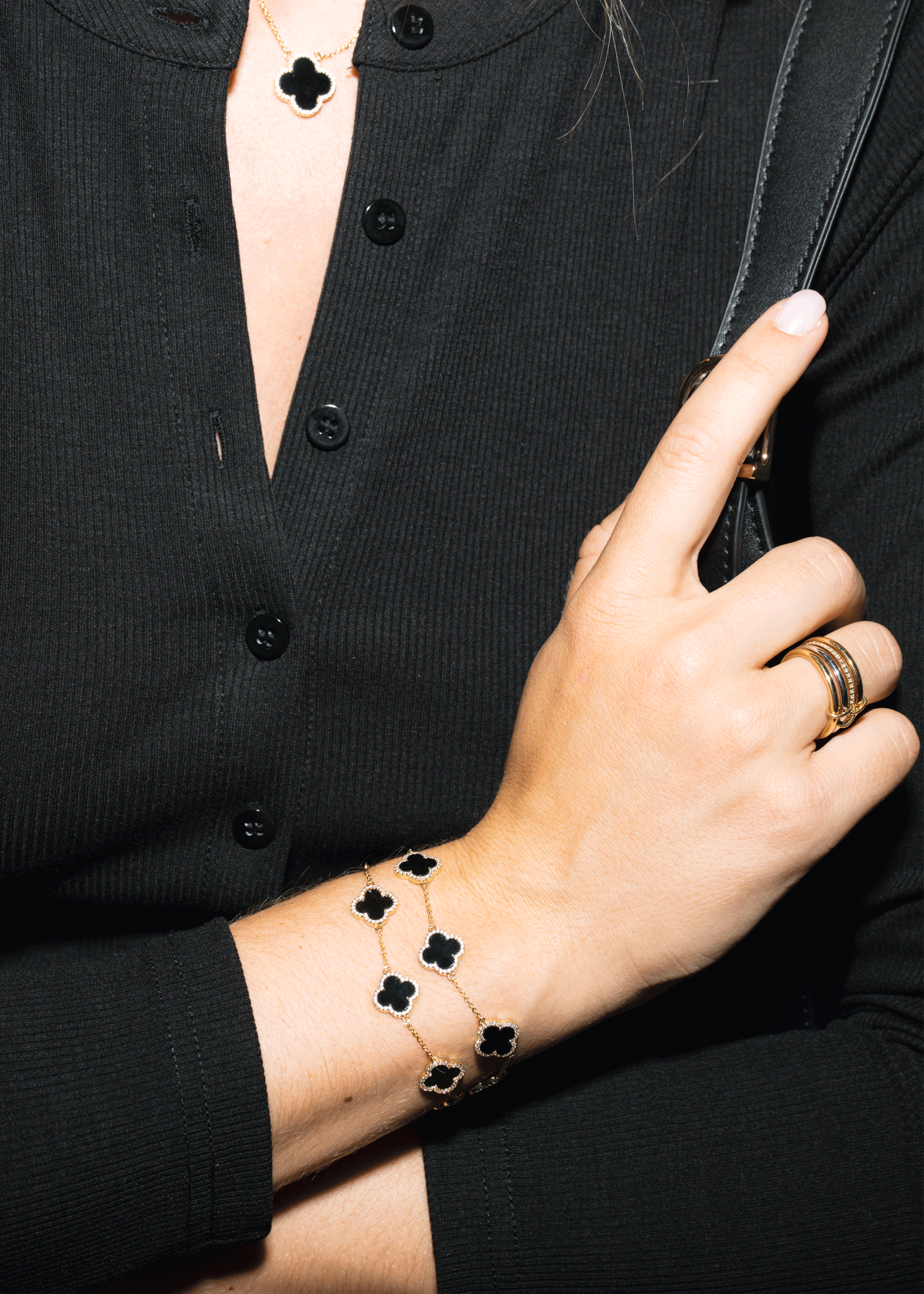 Icon Black Bracelet NikNenz™ Premium Gold & Diamonds