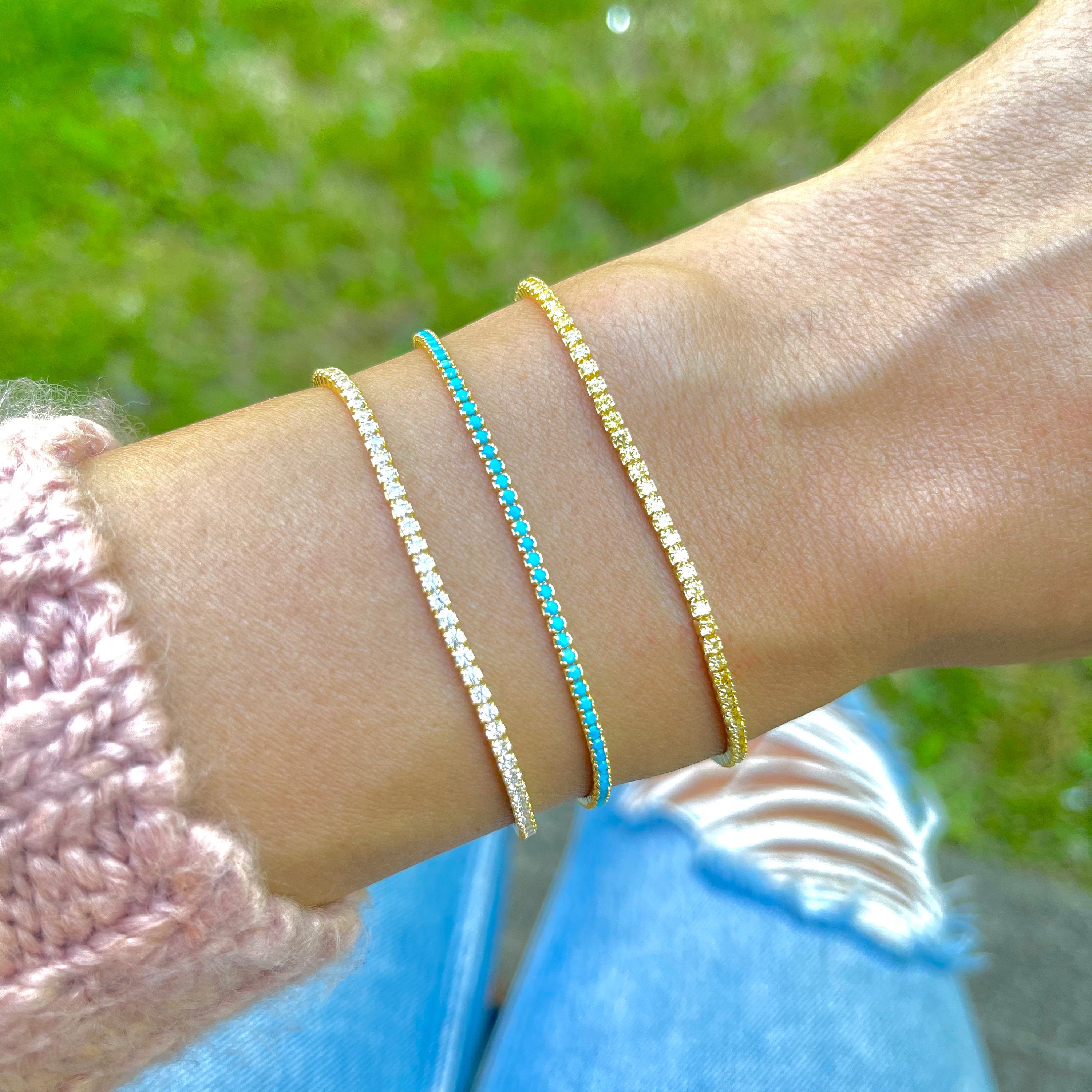 Tennis Bracelet, Gold Tennis Bracelet, Cubic Zirconia Tennis Bracelet, Dainty Bracelet, Diamond Bracelet, Gift for Her, Minimalist Bracelet