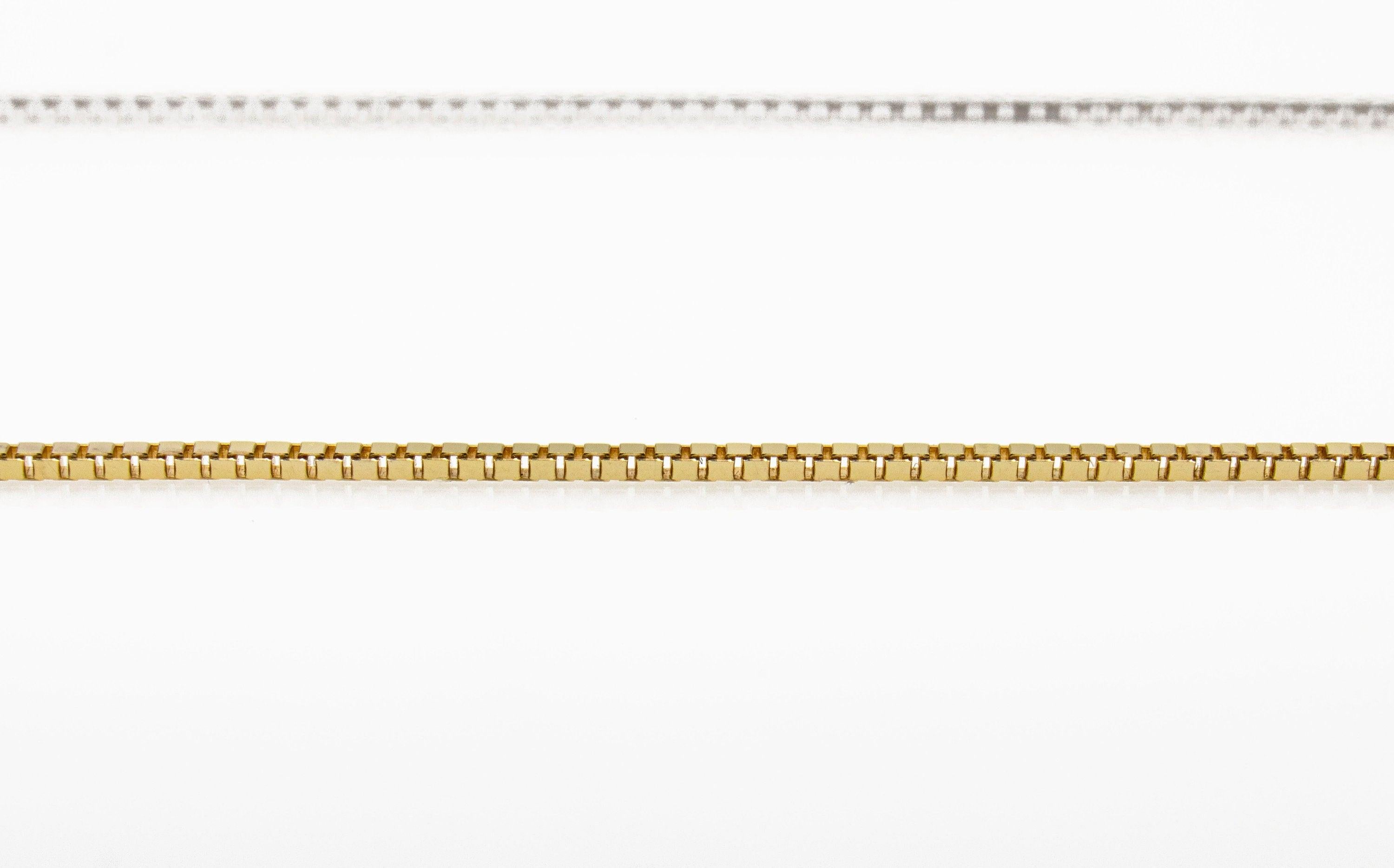 Dainty 10K Solid Gold Box Chain Bracelet - Perfect for Stacking & Everyday Wear.