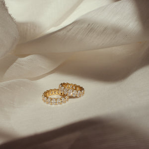 Diamond Eternity Ring by Caitlyn Minimalist • Oval Cut Diamond Ring • Gold Eternity Band • Engagement Ring • Wedding Band • RR027