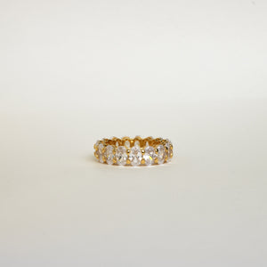 Diamond Eternity Ring by Caitlyn Minimalist • Oval Cut Diamond Ring • Gold Eternity Band • Engagement Ring • Wedding Band • RR027