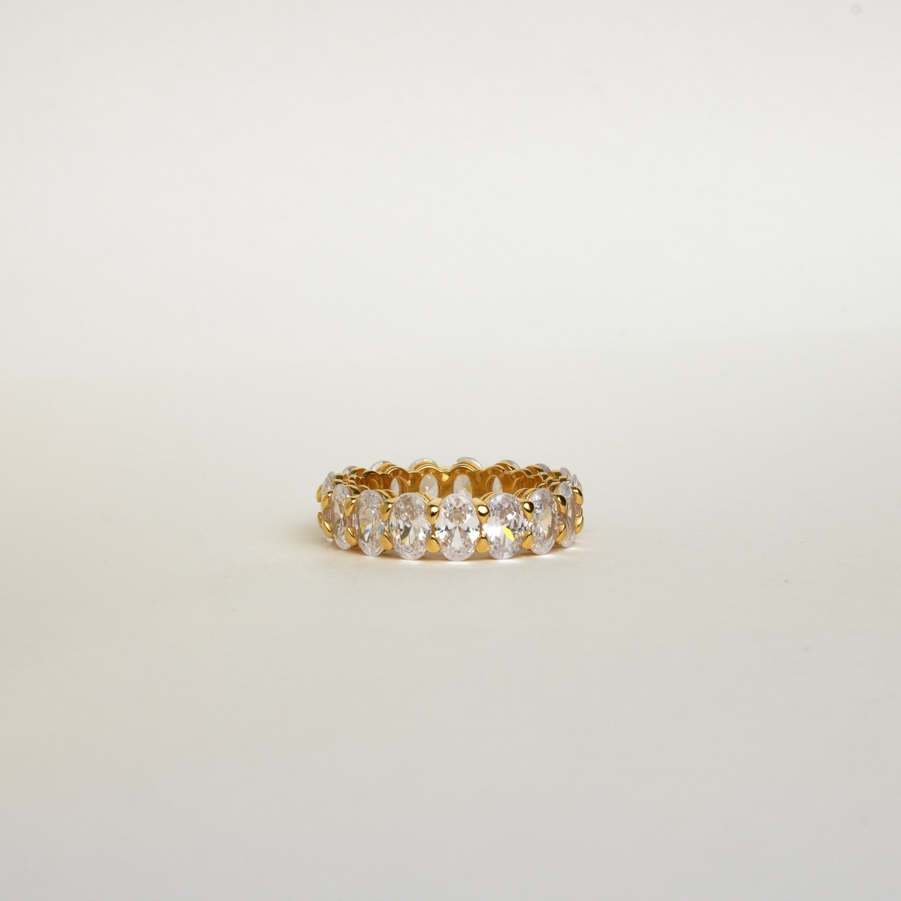 Diamond Eternity Ring by Caitlyn Minimalist • Oval Cut Diamond Ring • Gold Eternity Band • Engagement Ring • Wedding Band • RR027