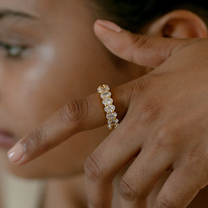 Diamond Eternity Ring by Caitlyn Minimalist • Oval Cut Diamond Ring • Gold Eternity Band • Engagement Ring • Wedding Band • RR027