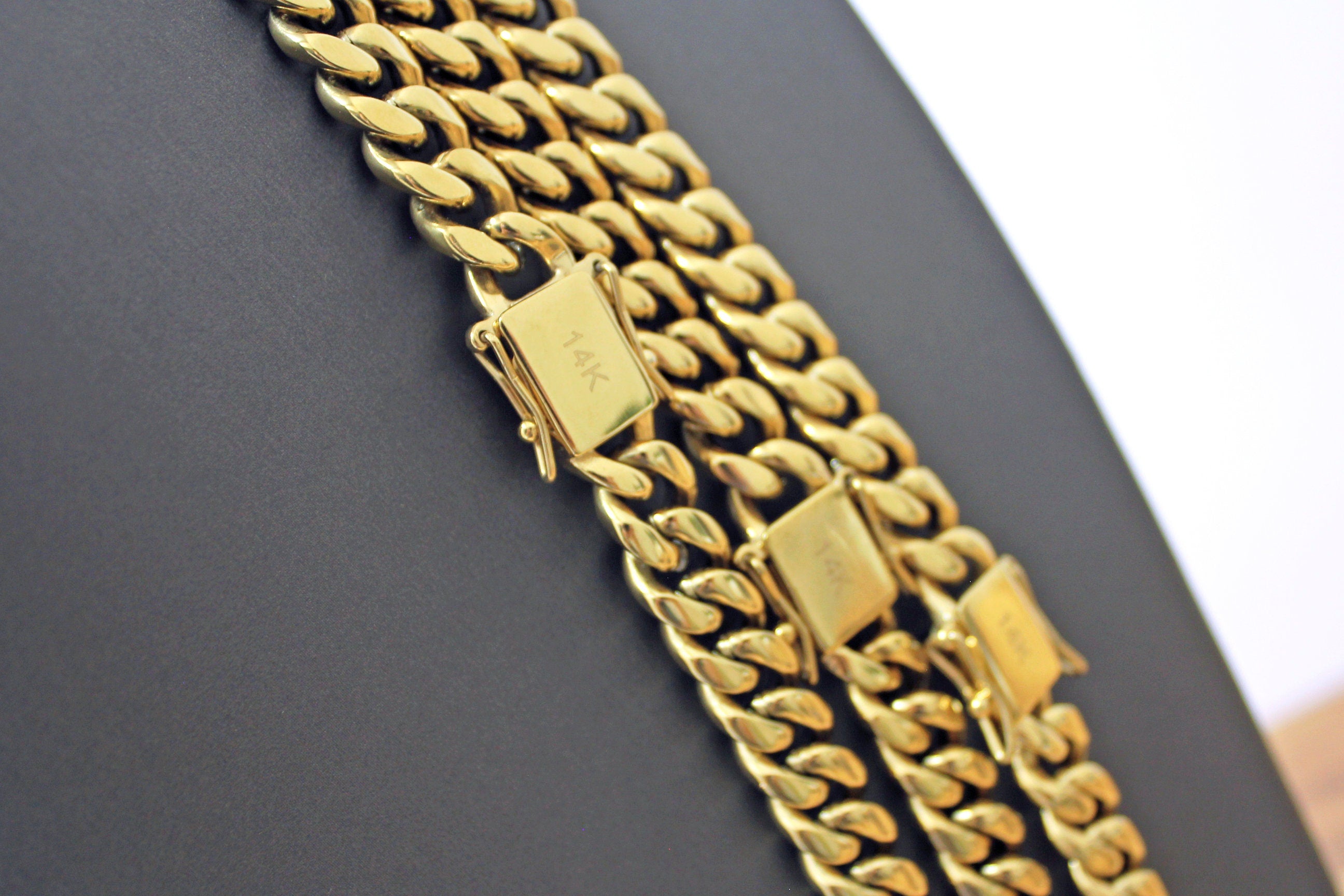 14K Gold Filled Miami Cuban Link 12Mm Unisex Chain Featuring Micro Pave Cubic Zirconia Double Safe Box Lock Clasp, Wholesale Jewelry