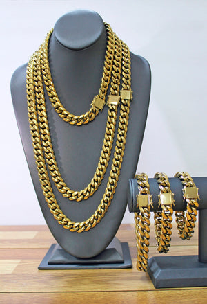 14K Gold Filled 14Mm Miami Cuban Link Chain Necklace, Chunky Unisex Jewelry