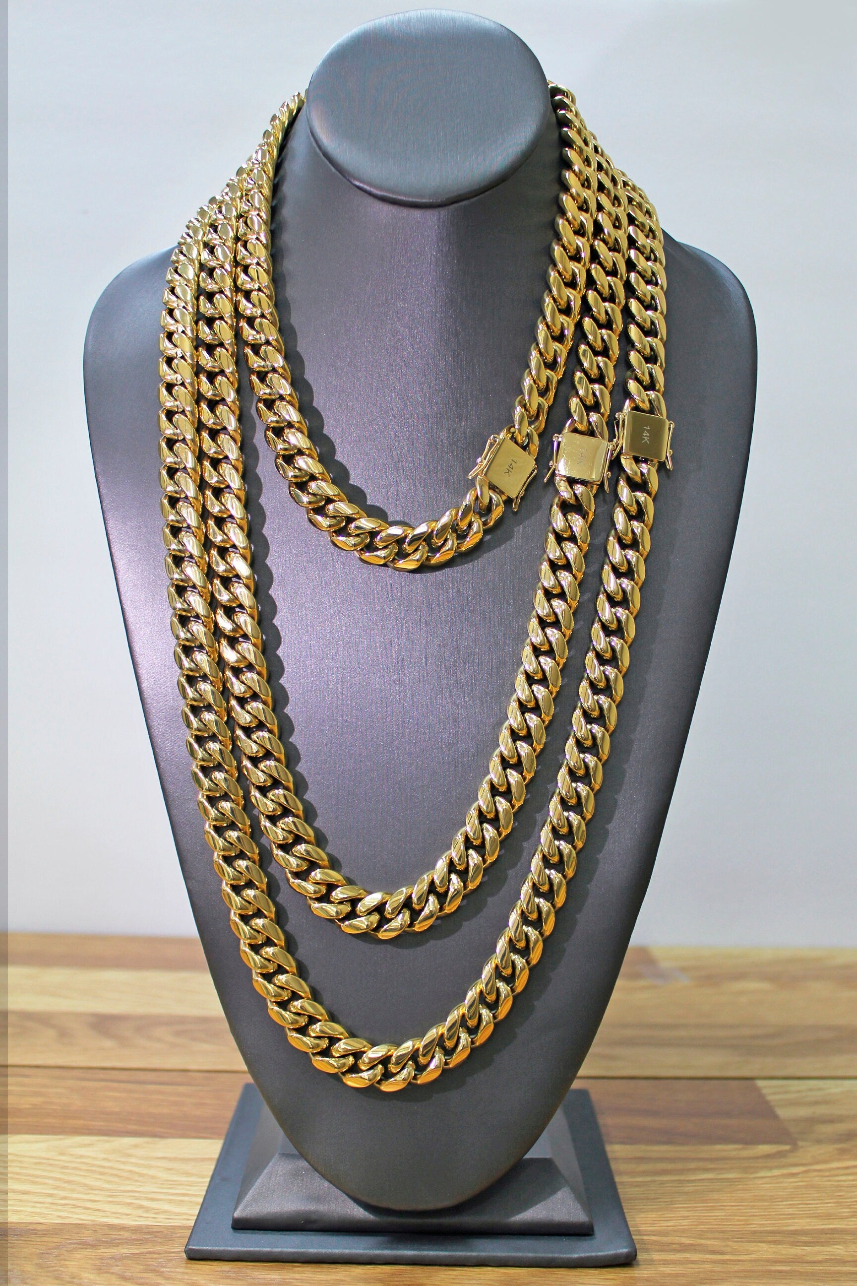 14K Gold Filled 14Mm Miami Cuban Link Chain Necklace, Chunky Unisex Jewelry
