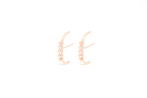 Dainty & Minimalist 4 Prongs CZ Ear Lobe Cuff Earrings