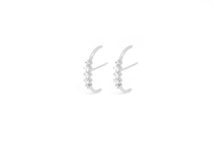 Dainty & Minimalist 4 Prongs CZ Ear Lobe Cuff Earrings