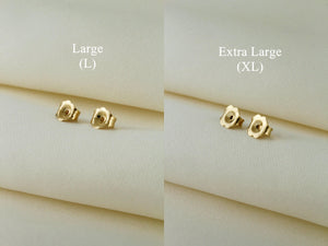 14K Solid Gold Earring Backings, Butterfly Ear Nuts, Replacement Stud Push Backs.