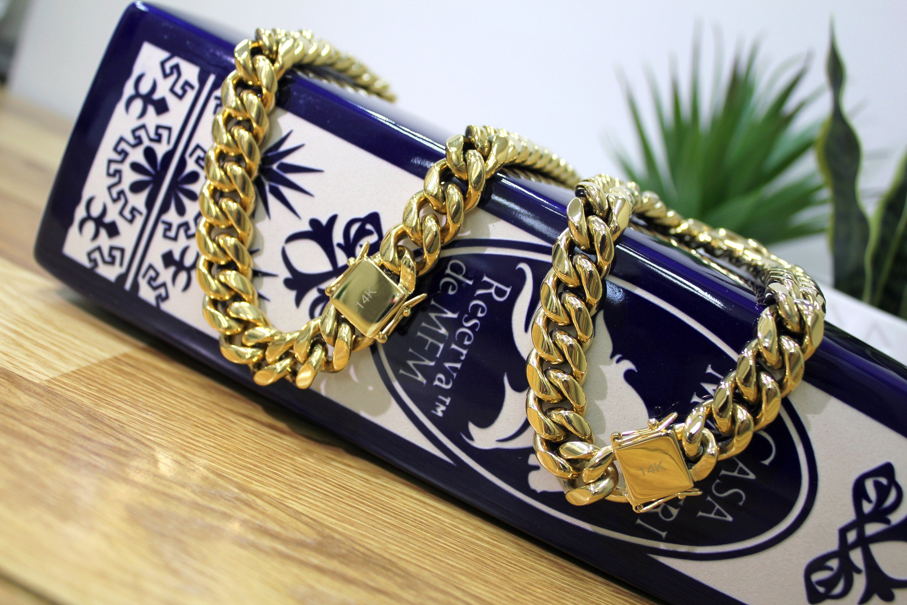 14K Gold Filled Miami Cuban Link 12Mm Unisex Chain Featuring Micro Pave Cubic Zirconia Double Safe Box Lock Clasp, Wholesale Jewelry