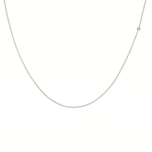 Elegant 14K Solid Gold Diamond Choker Necklace – Dainty Minimalist Two-Sided Pendant.