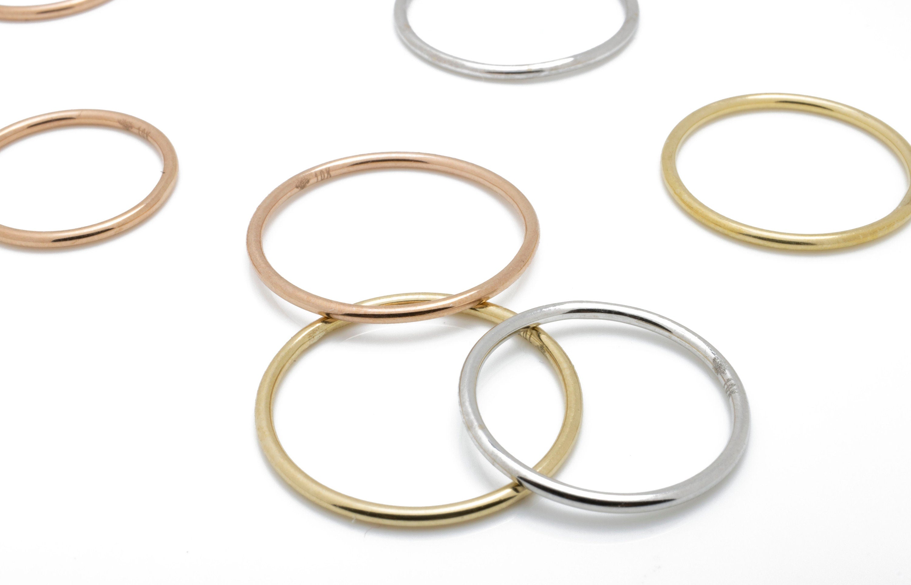10K Gold Stacker Ring/ Stacking Rings / Dainty Rings / Layering Rings / Stackable Rings / Thin Gold Bands / Thin Band / Delicate Minimalist