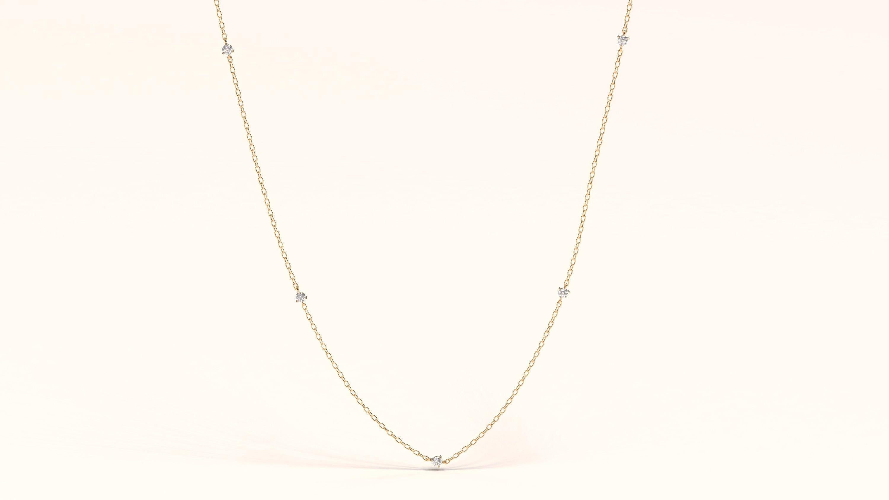 Dainty 14K Gold Diamond Solitaire Necklace – Minimalist Fine Jewelry for Women.