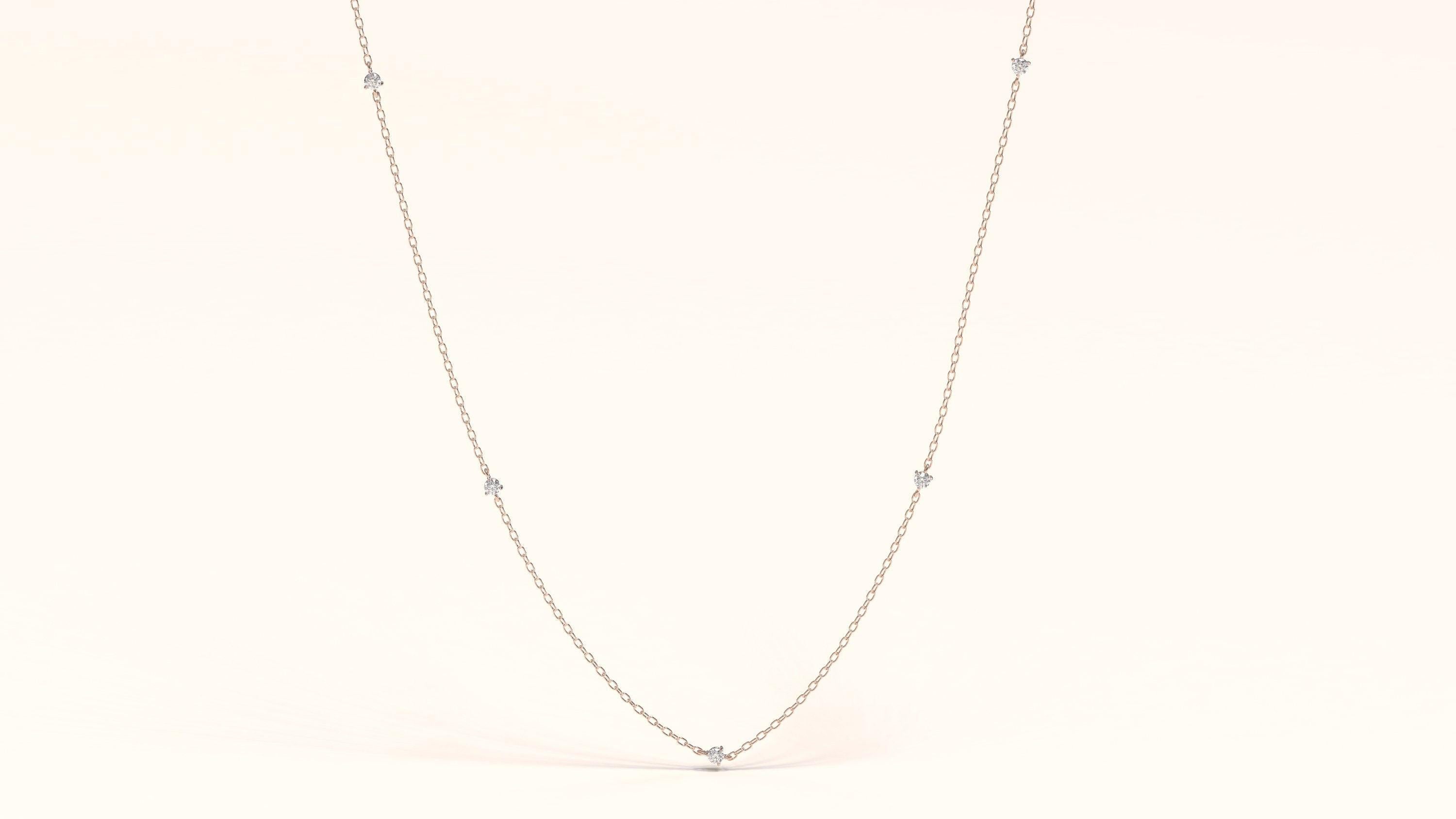 Dainty 14K Gold Diamond Solitaire Necklace – Minimalist Fine Jewelry for Women.