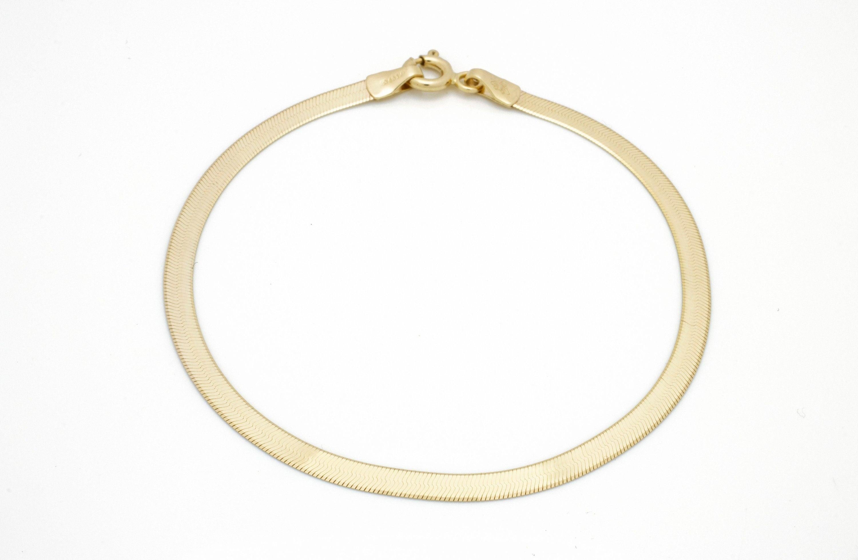 Elegant 18K Solid Gold Beaded Bracelet - Adjustable Minimalist Chain Jewelry.
