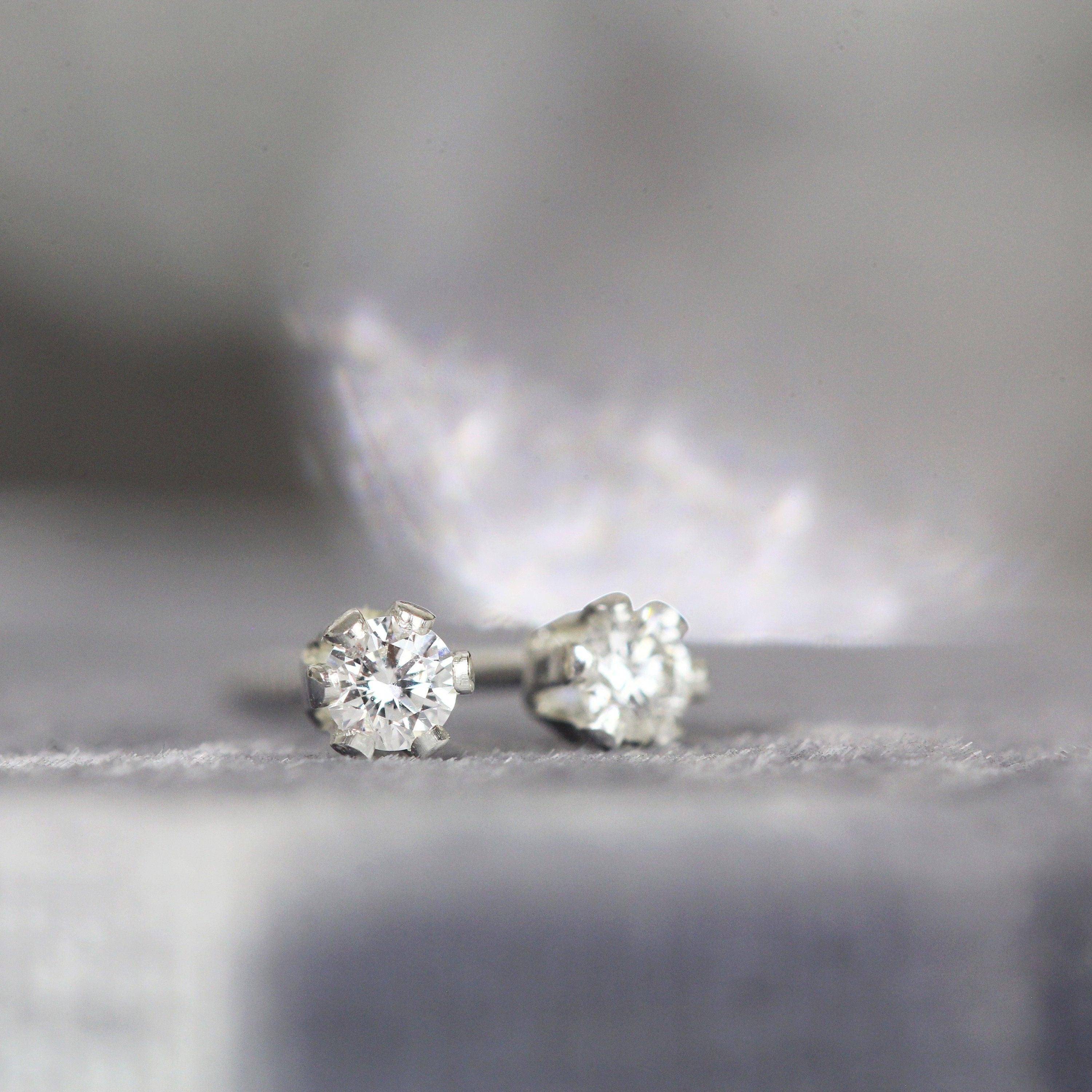 Stunning 2mm White Diamond Stud Earrings in Yellow Gold - Perfect Fine Jewelry Gift for Any Occasion.
