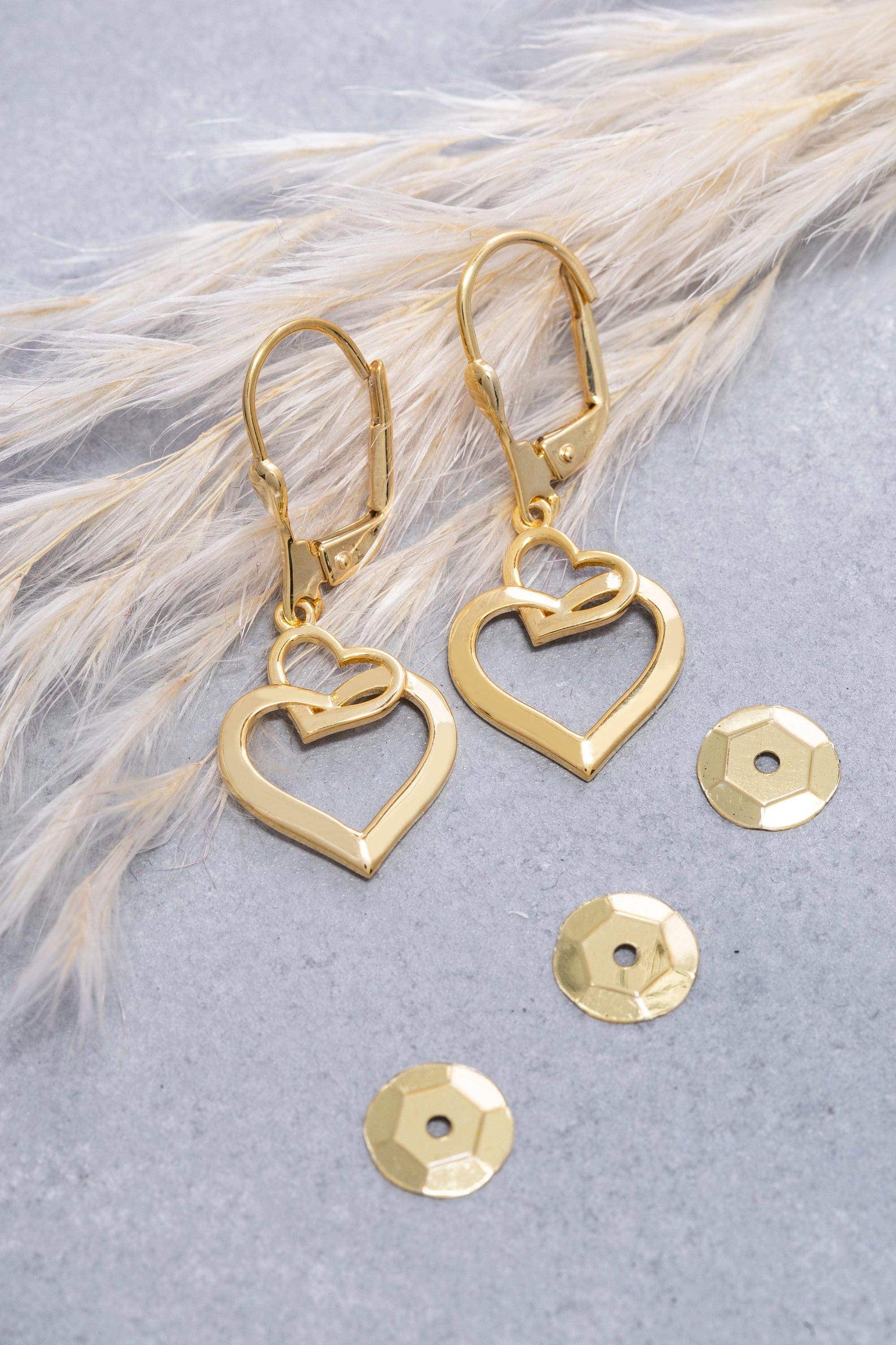 Elegant Heart Hoop Earrings in 14K Solid Gold or 925 Sterling Silver – Perfect Romantic Gift for Valentine’s Day, Birthdays & Everyday Glamour.