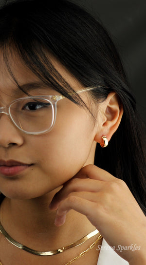 14K Solid Gold Thick Hoops, Real Gold Hoop Earrings, Everyday Minimalist Hoop Earrings, Gold Thick Hoops, Chunky Gold Hoops, 10Mm Gold Hoops