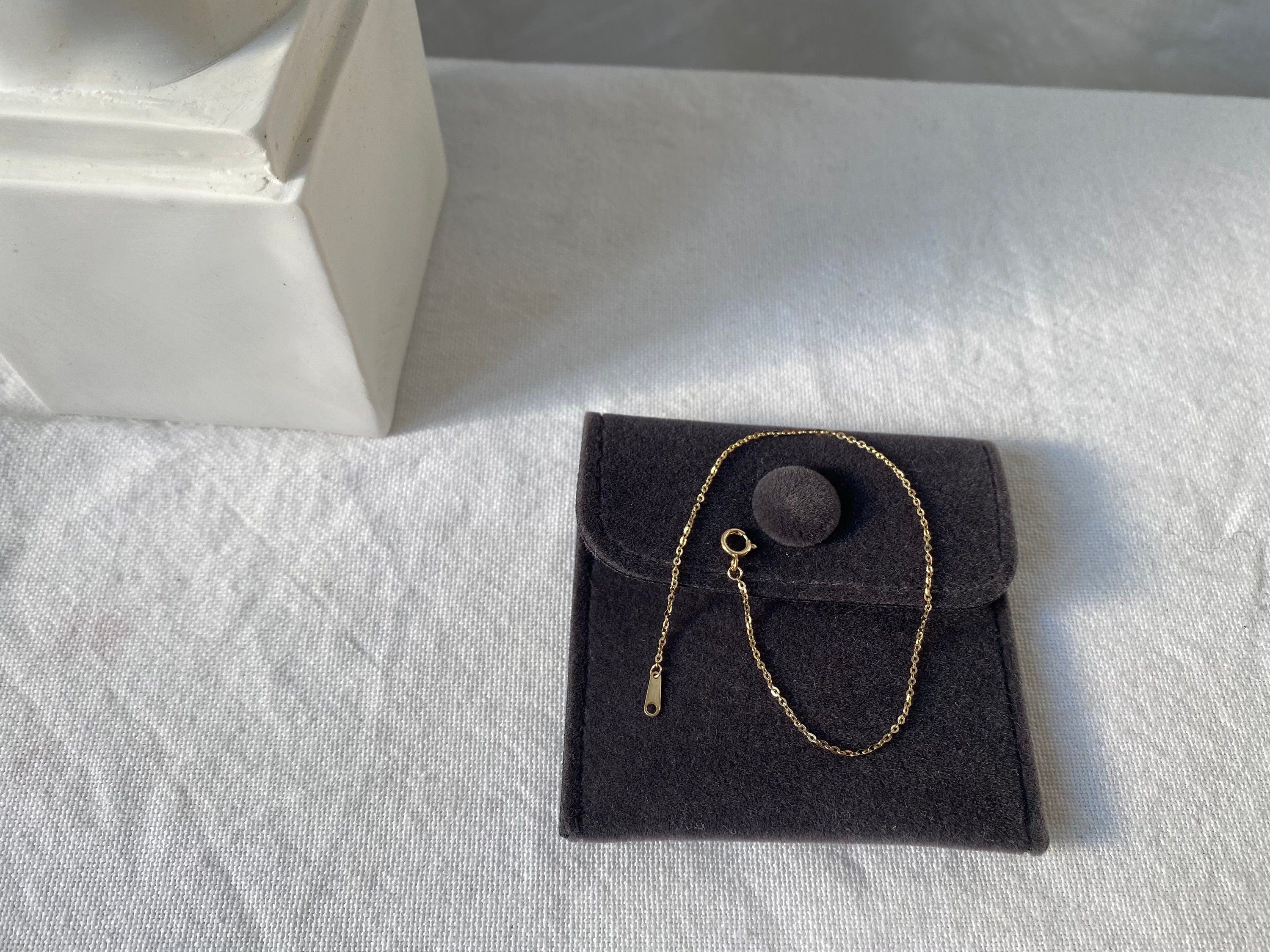 14Ct Solid Gold Plain Chain Bracelet