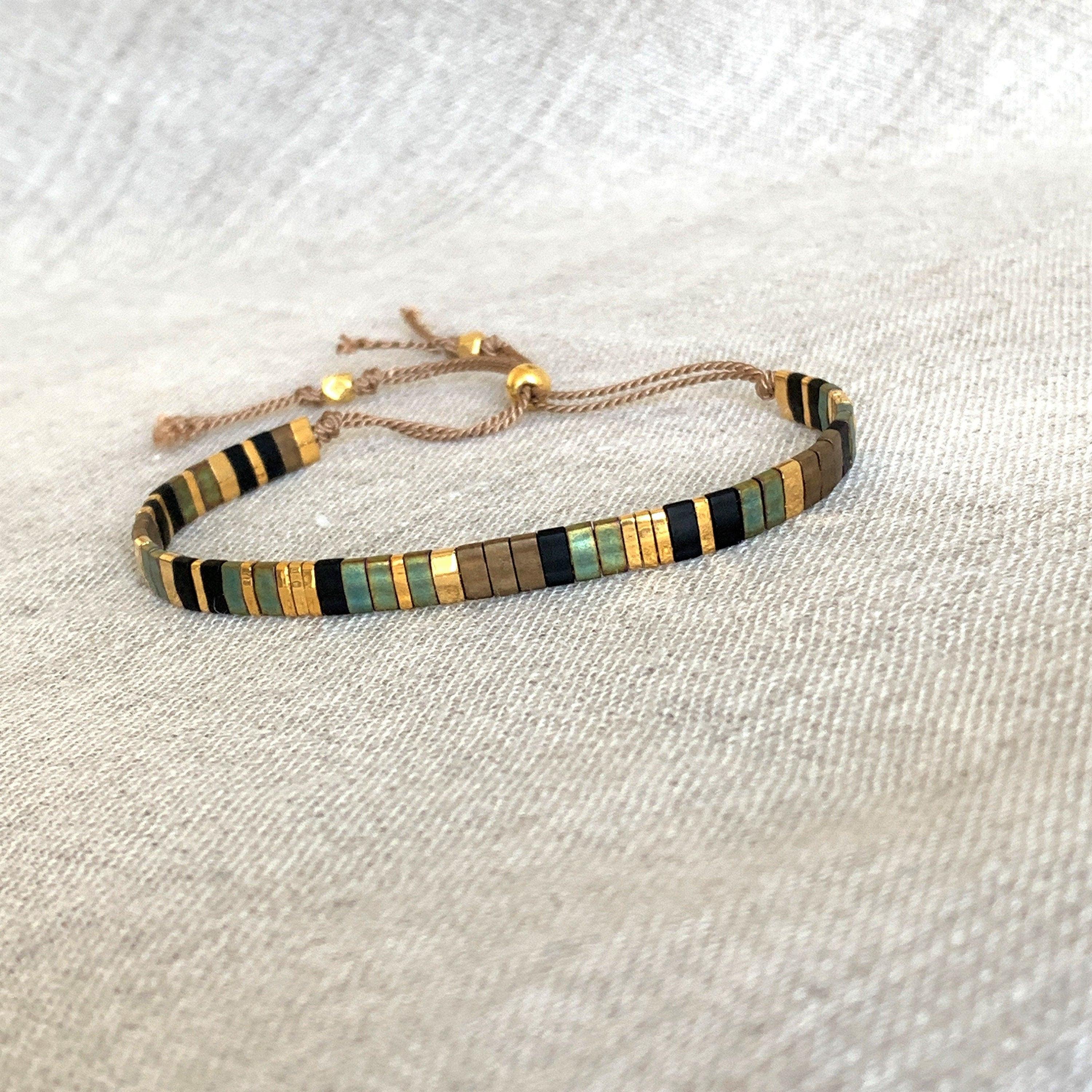 Vibrant Miyuki Tila Bracelet - Handmade Colorful Flat Bead Jewelry.
