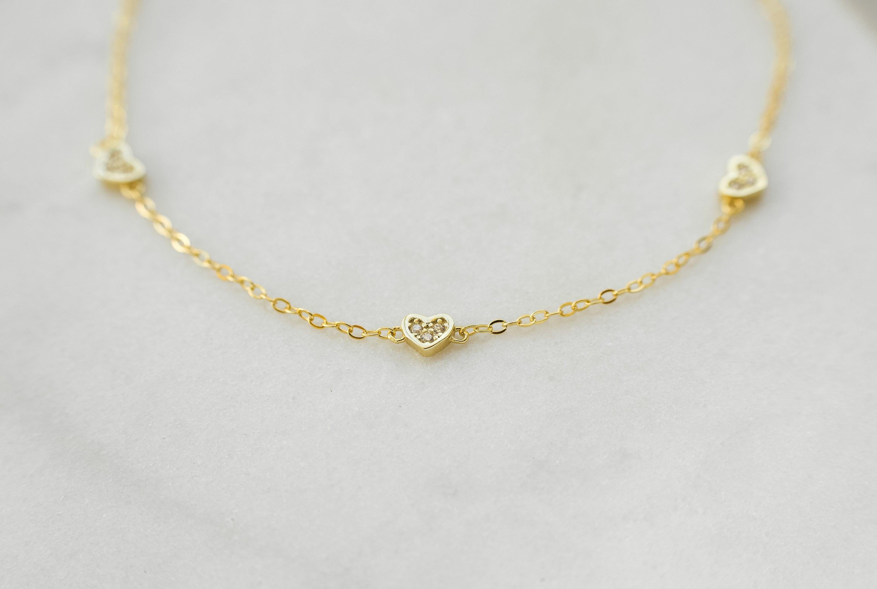 Dainty 925 Sterling Silver Heart Bracelet - Perfect Gift for Her.