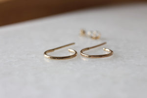 Stunning Handmade Solid Gold Hammered Hoop Earrings - Choose 9K, 14K, or 18K in Yellow, Rose, or White Gold - Available in 10mm or 12mm - Single or Pair Options.