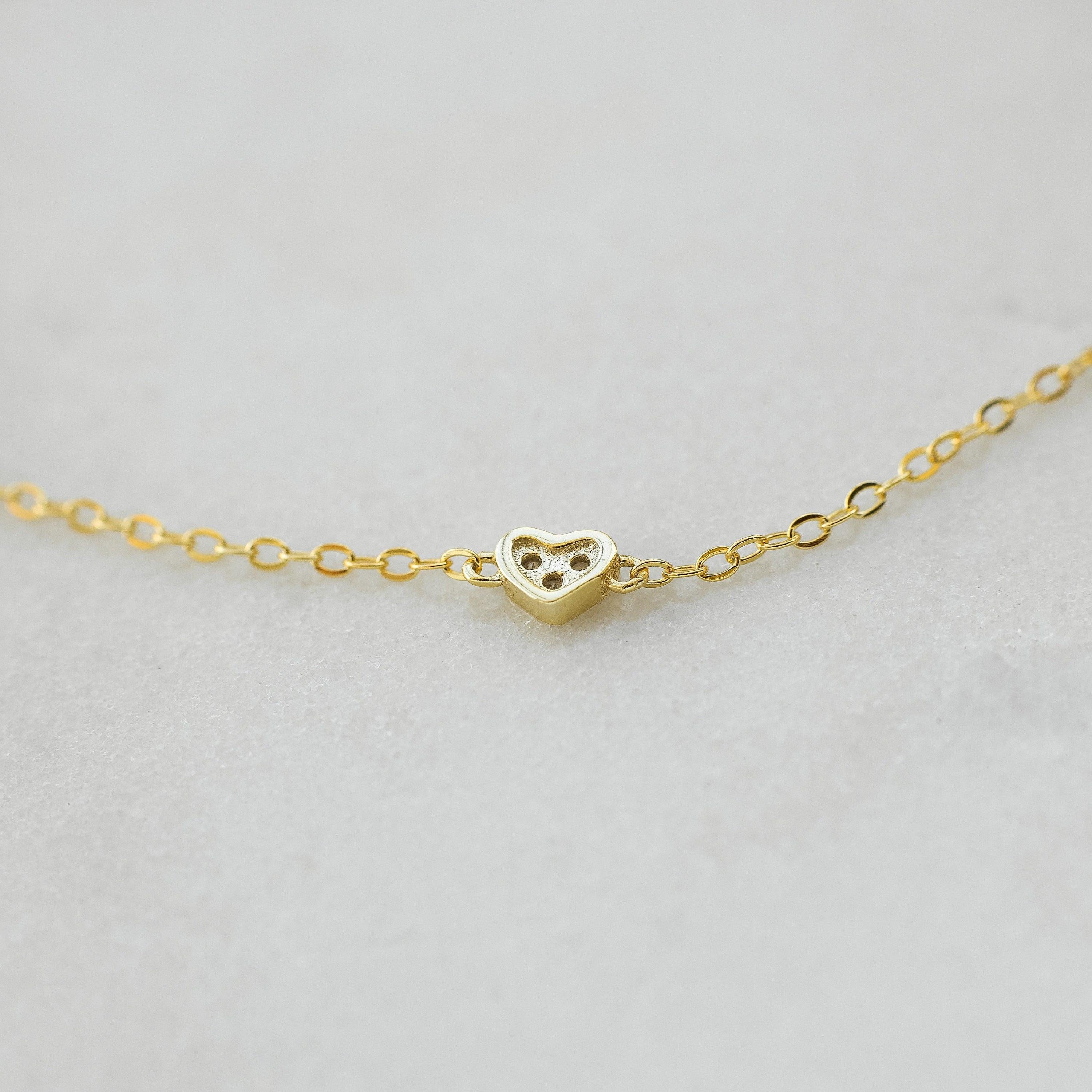 Dainty 925 Sterling Silver Heart Bracelet - Perfect Gift for Her.