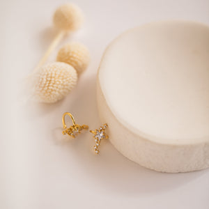 Diamond Ear Cuffs by Caitlyn Minimalist • Statement Cartilage Ear Cuff • Silver Star Earrings • Bridal Jewelry • Best Friend Gift • ER275