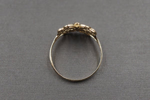 10K Solid Yellow Gold 0.45" Diamond Cut Butterfly Band Ring.