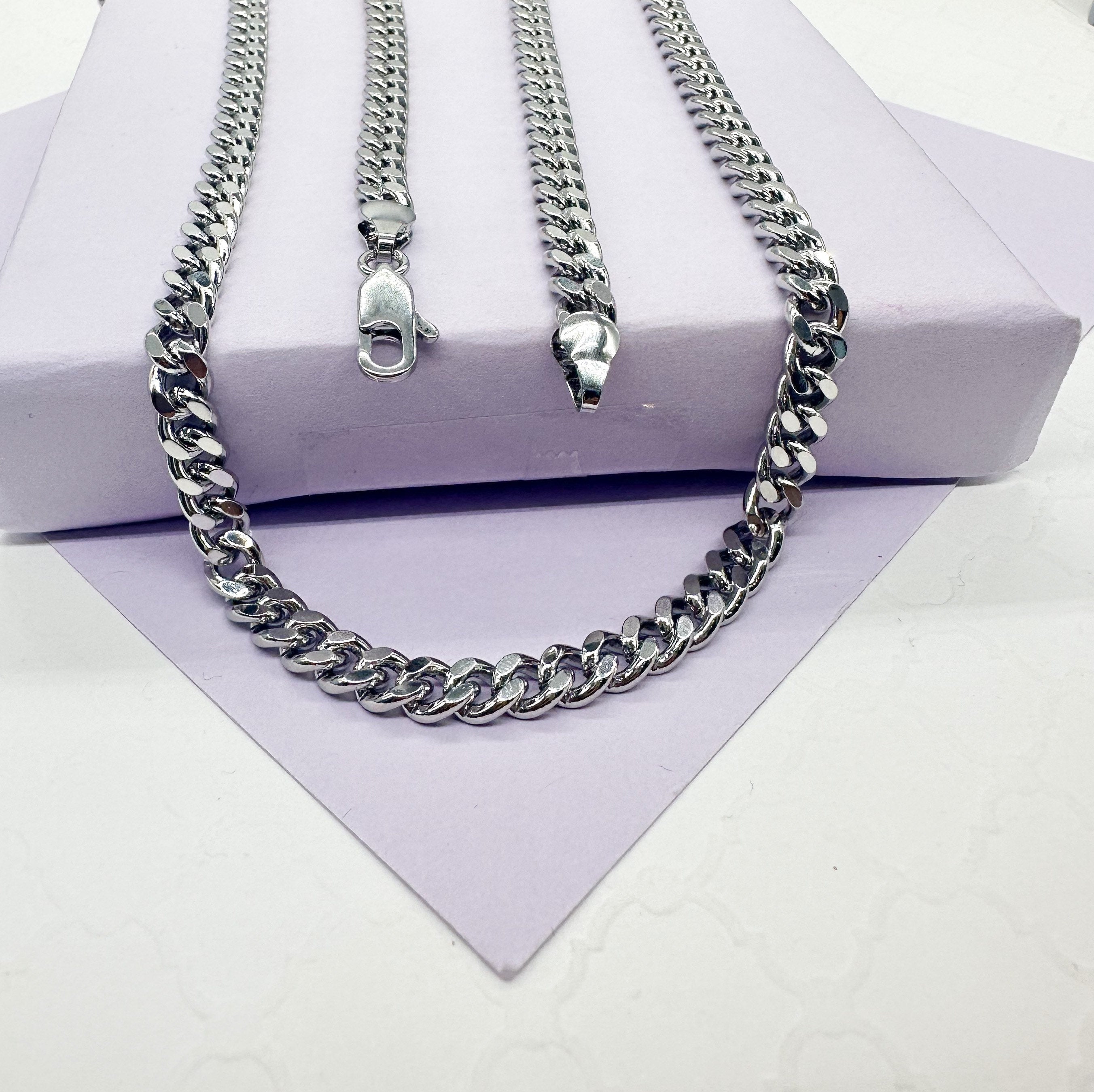18K Gold Filled Cuban Link Chain: 6Mm Miami Curb Necklace