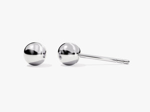 14K Solid Gold Ball Stud Earrings / Minimalist Ball Earrings for Women / Solid Sphere Earrings / Tiny Stud Earrings