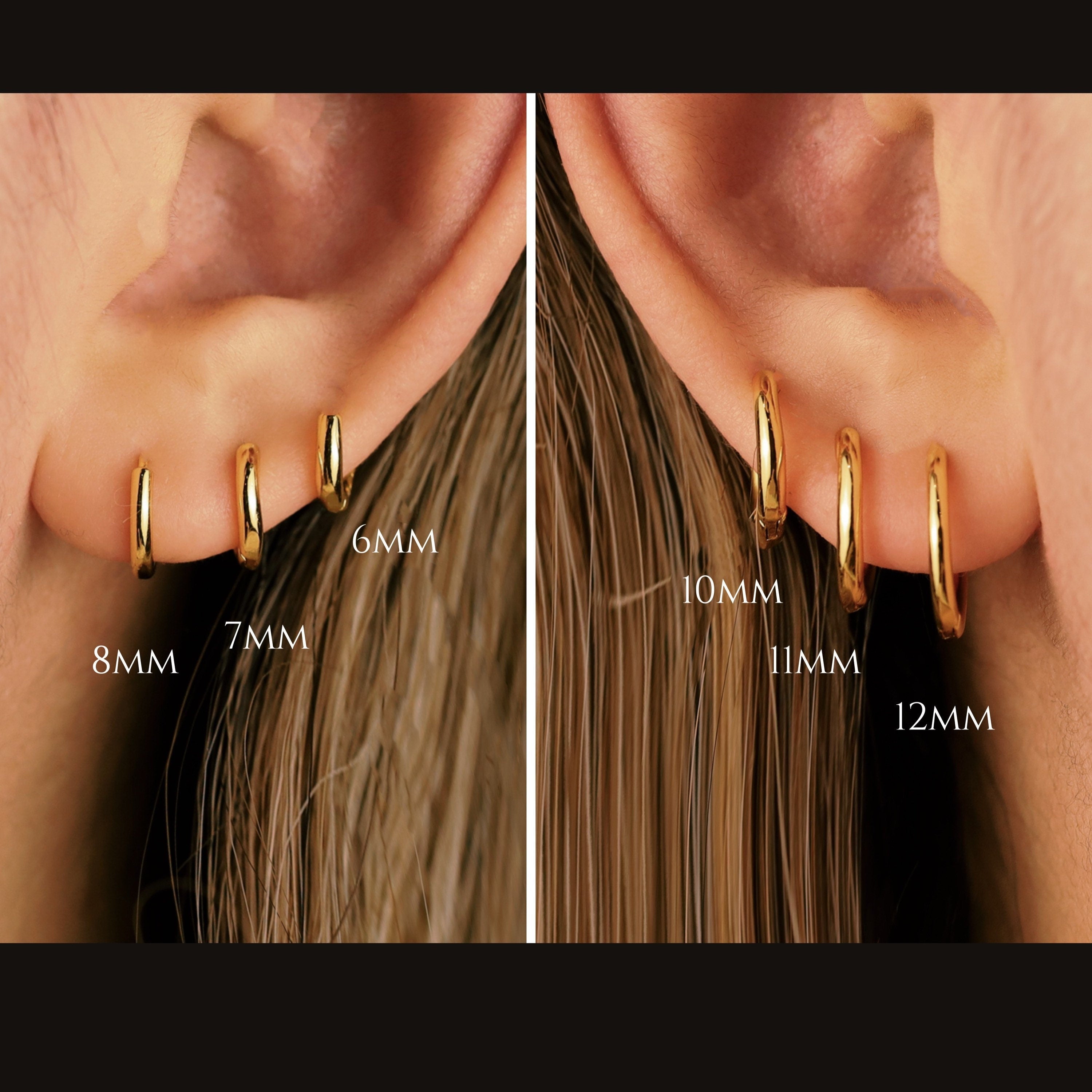 Huggie Hoop Earrings • 14K Gold Dainty Earrings • Huggie Hoops Earrings • Gold Filled Earrings • Rounded Hoops
