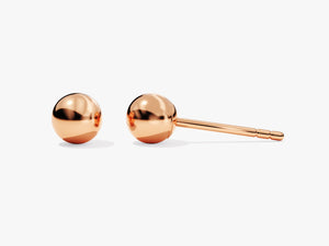 14K Solid Gold Ball Stud Earrings / Minimalist Ball Earrings for Women / Solid Sphere Earrings / Tiny Stud Earrings