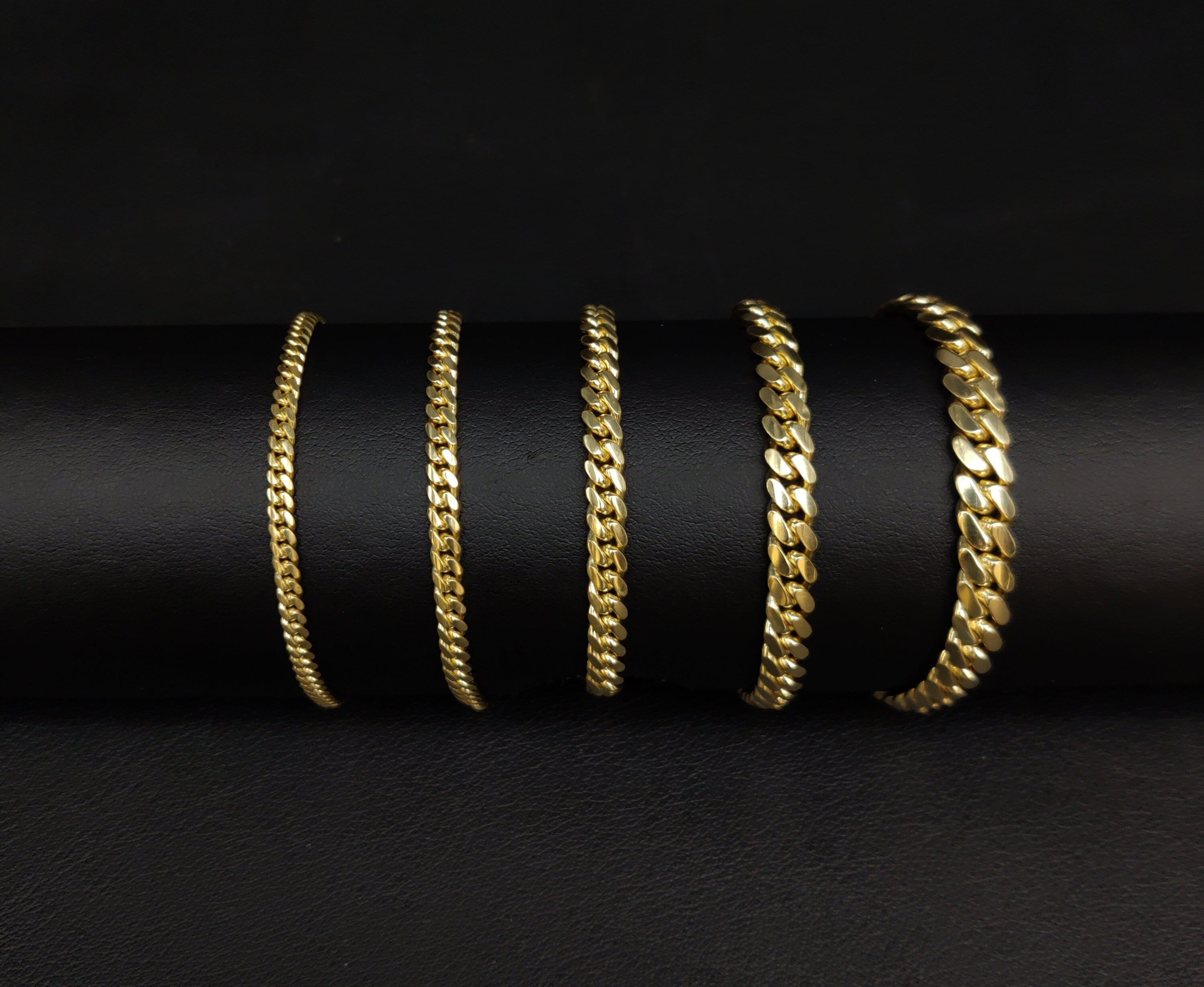 10K Real SOLID Gold Miami Cuban Chain Bracelet, Real Solid Gold Miami Cuban Bracelet, SOLID 10K Gold Bracelet, 10K Gold Miami Cuban Bracelet
