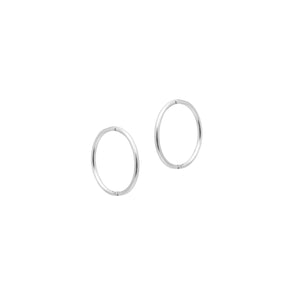Hinged Sleeper Earrings: Sterling Silver or Gold Hoops (10Mm 13Mm 16Mm)