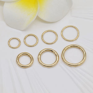 14K Solid Gold Hinged Clicker Hoop Belly Button Hoop Huggie Hoop Cartilage Earring Conch Hoop Helix Hoop Nose Hoop Tragus Clicker Hoop