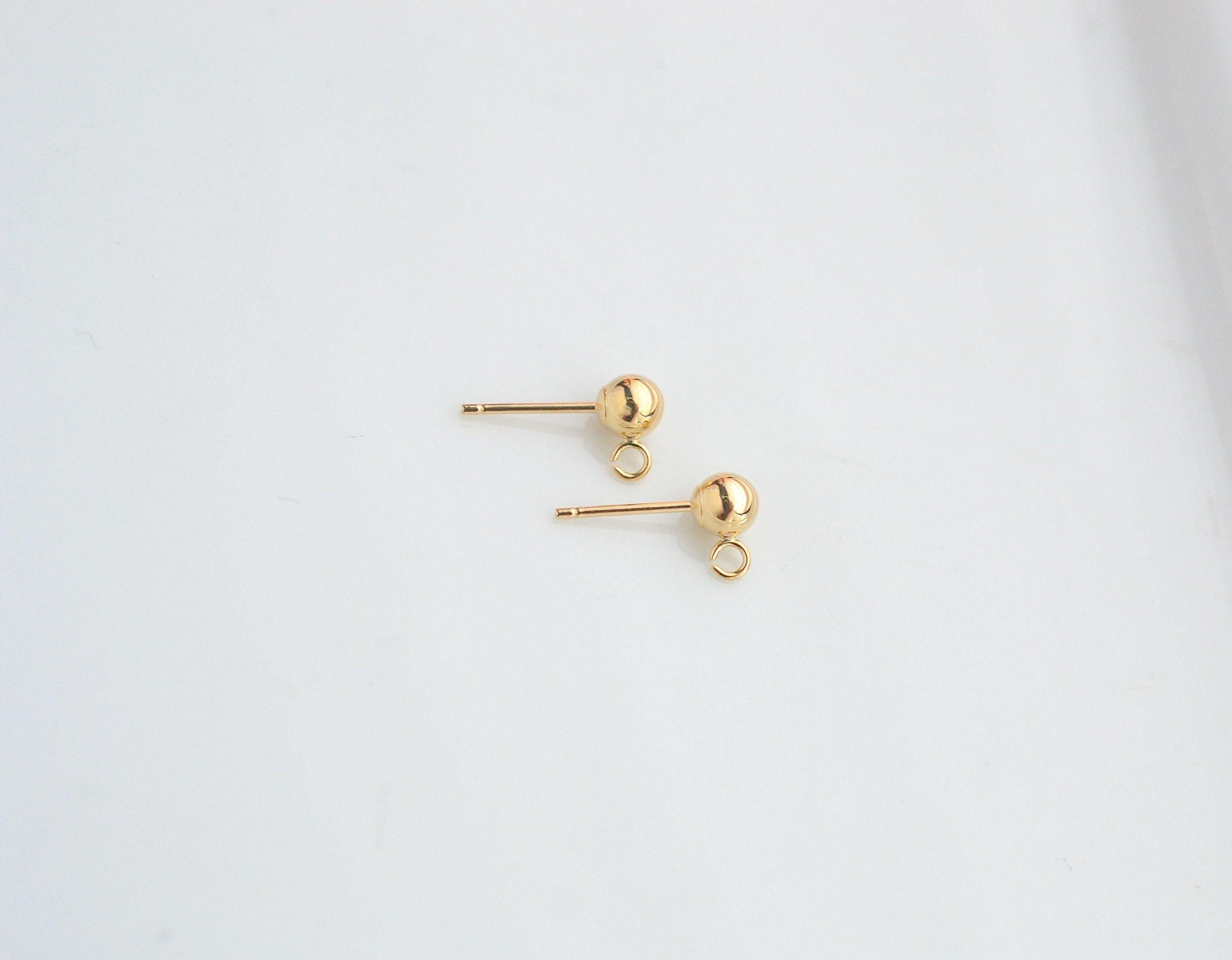 14K Gold Ball Post Stud Earrings - Timeless Elegance for Every Occasion.