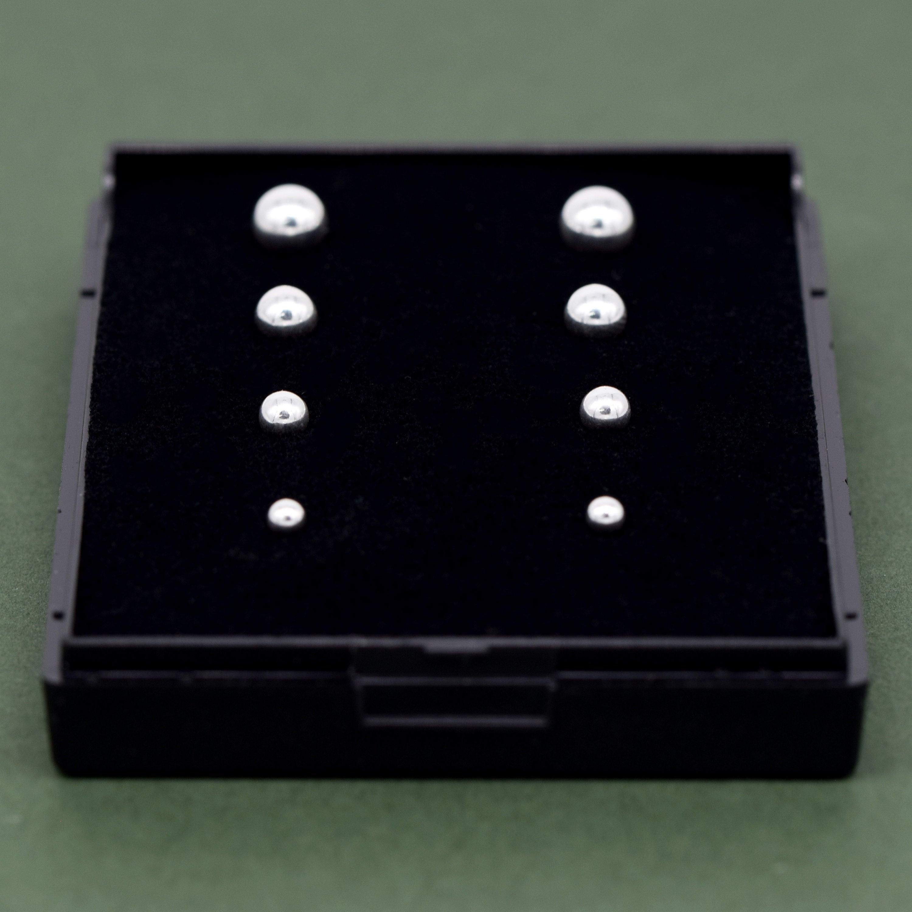Genuine 925 Sterling Silver 3, 4, 5 & 6Mm Polished Studs/Earrings in Gift Box Gift for Her, Silver Earrings, Silver Ball Studs