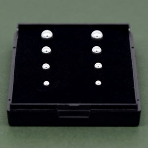 Genuine 925 Sterling Silver 3, 4, 5 & 6Mm Polished Studs/Earrings in Gift Box Gift for Her, Silver Earrings, Silver Ball Studs