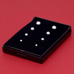 Genuine 925 Sterling Silver 3, 4, 5 & 6Mm Polished Studs/Earrings in Gift Box Gift for Her, Silver Earrings, Silver Ball Studs