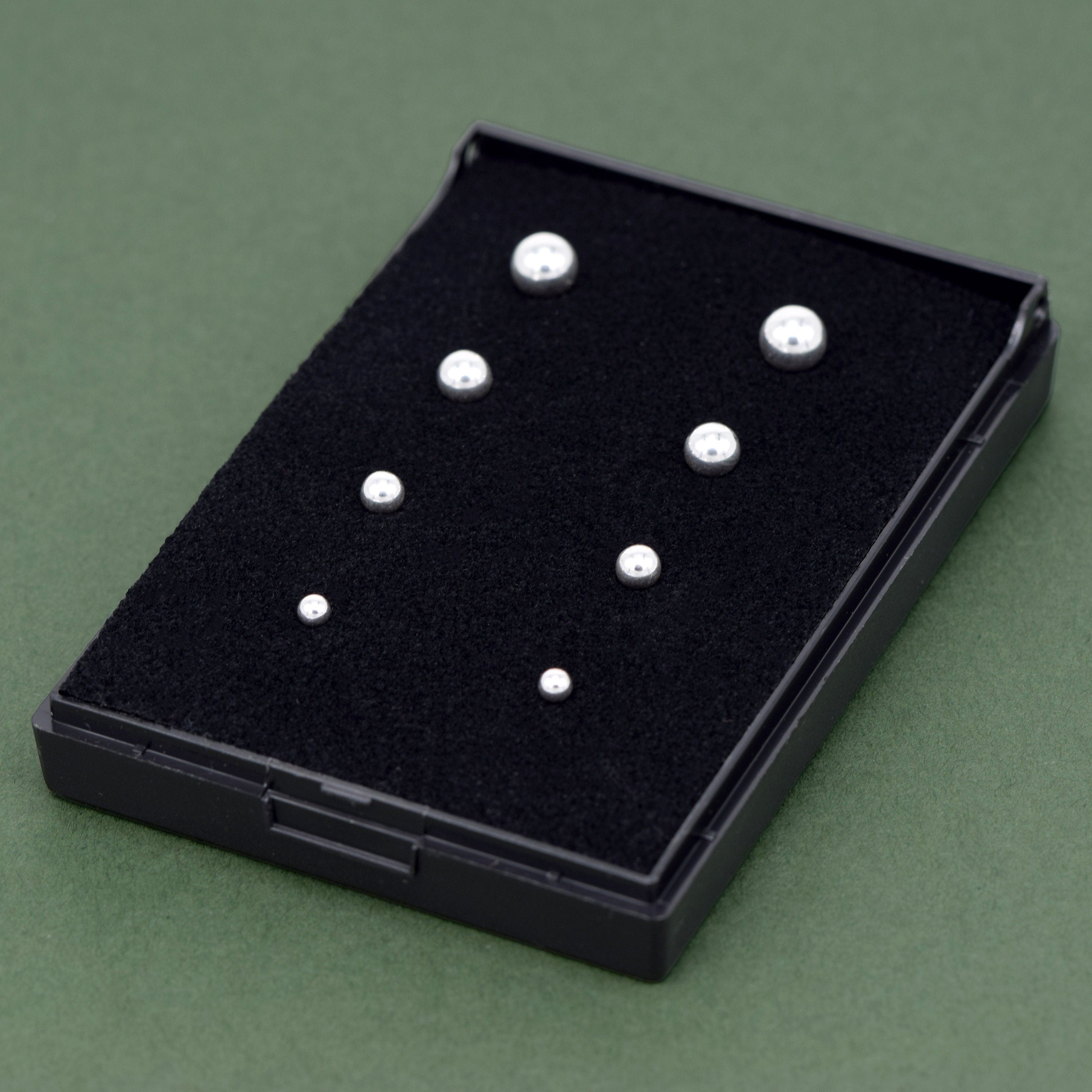 Genuine 925 Sterling Silver 3, 4, 5 & 6Mm Polished Studs/Earrings in Gift Box Gift for Her, Silver Earrings, Silver Ball Studs