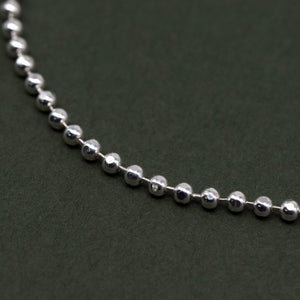 Elegant Sterling Silver Adjustable Minimalist Slider Bracelet with 2mm Beads for Women.