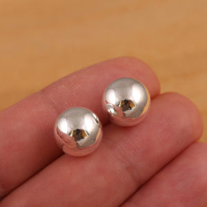 925 Sterling Silver 12Mm Ball Stud Earrings BIG Plain Gift Boxed