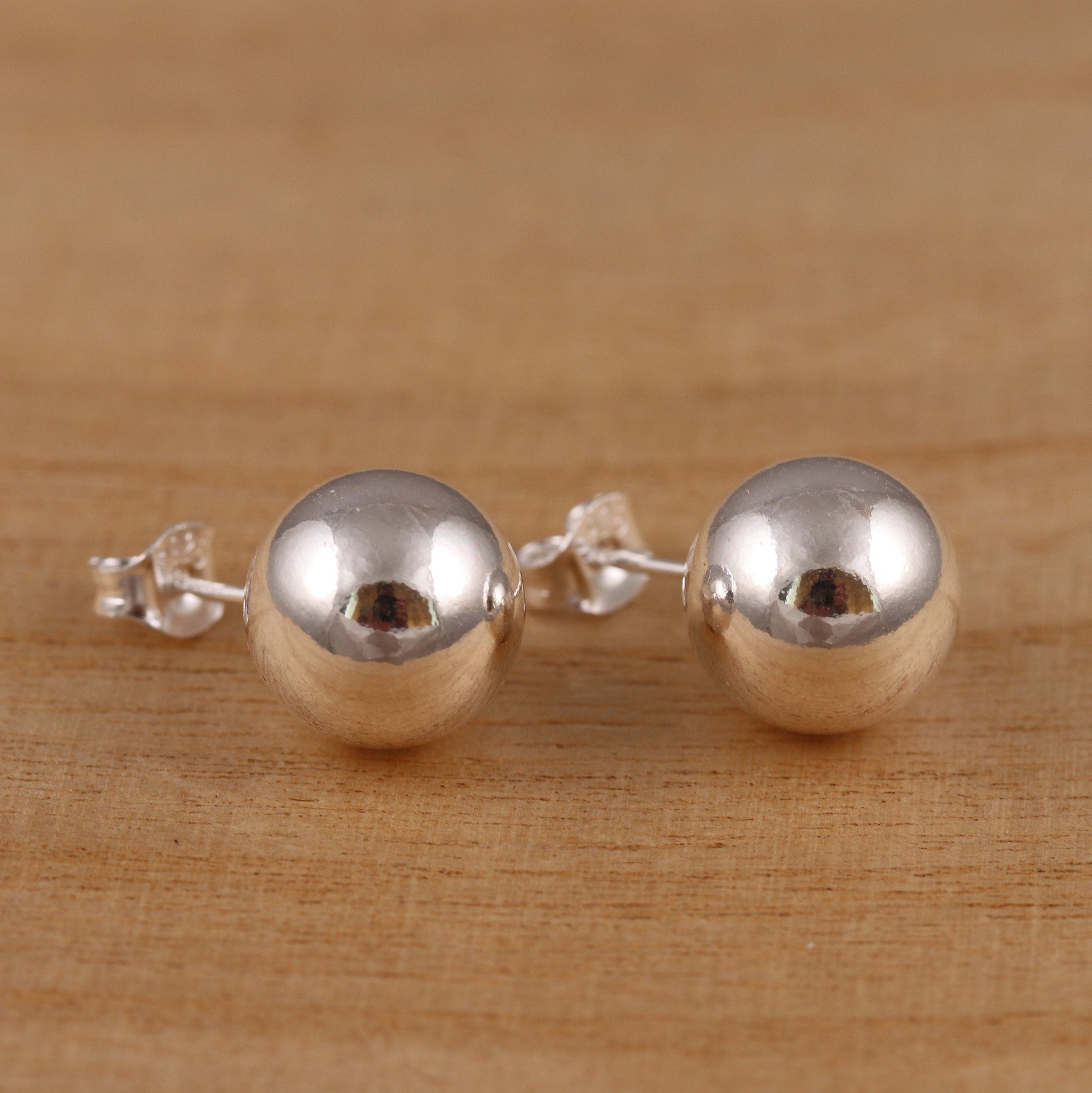 925 Sterling Silver 12Mm Ball Stud Earrings BIG Plain Gift Boxed