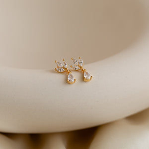 Marquise Diamond Drop Earrings by Caitlyn Minimalist • Dainty Dangle Earrings • Elegant Wedding Jewelry • Birthday Gift for Mom • ER343